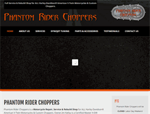 Tablet Screenshot of phantomriderchoppers.com